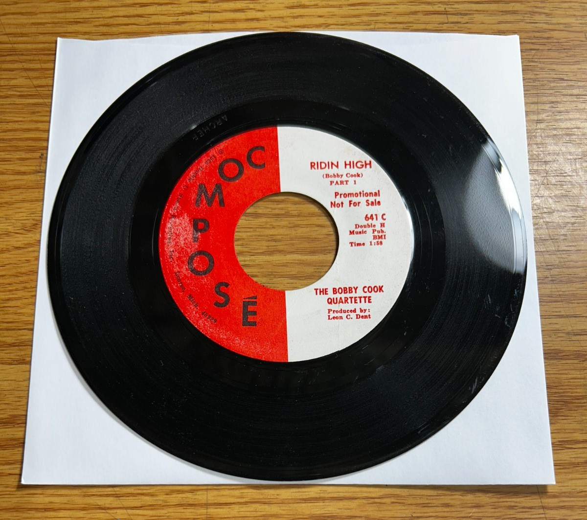 photo of Soul Funk The Bobby Cook Quartette Ridin High 641 Clean Excellent