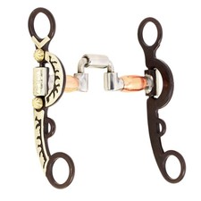 AI Western Hinged Correction Bit - 5" SS/Copper Roller Mouth on 6" Engraved