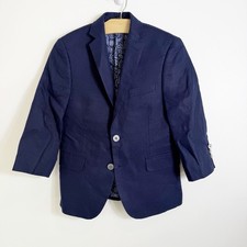 Lauren Ralph Lauren 100 Linen Navy Blue Blazer Gold Buttons Boys 10 Regular