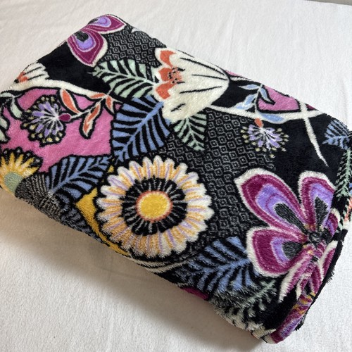 Vera Bradley Kauai Floral Oversized XL Throw Fleece Blanket 92" x 50" Colorful