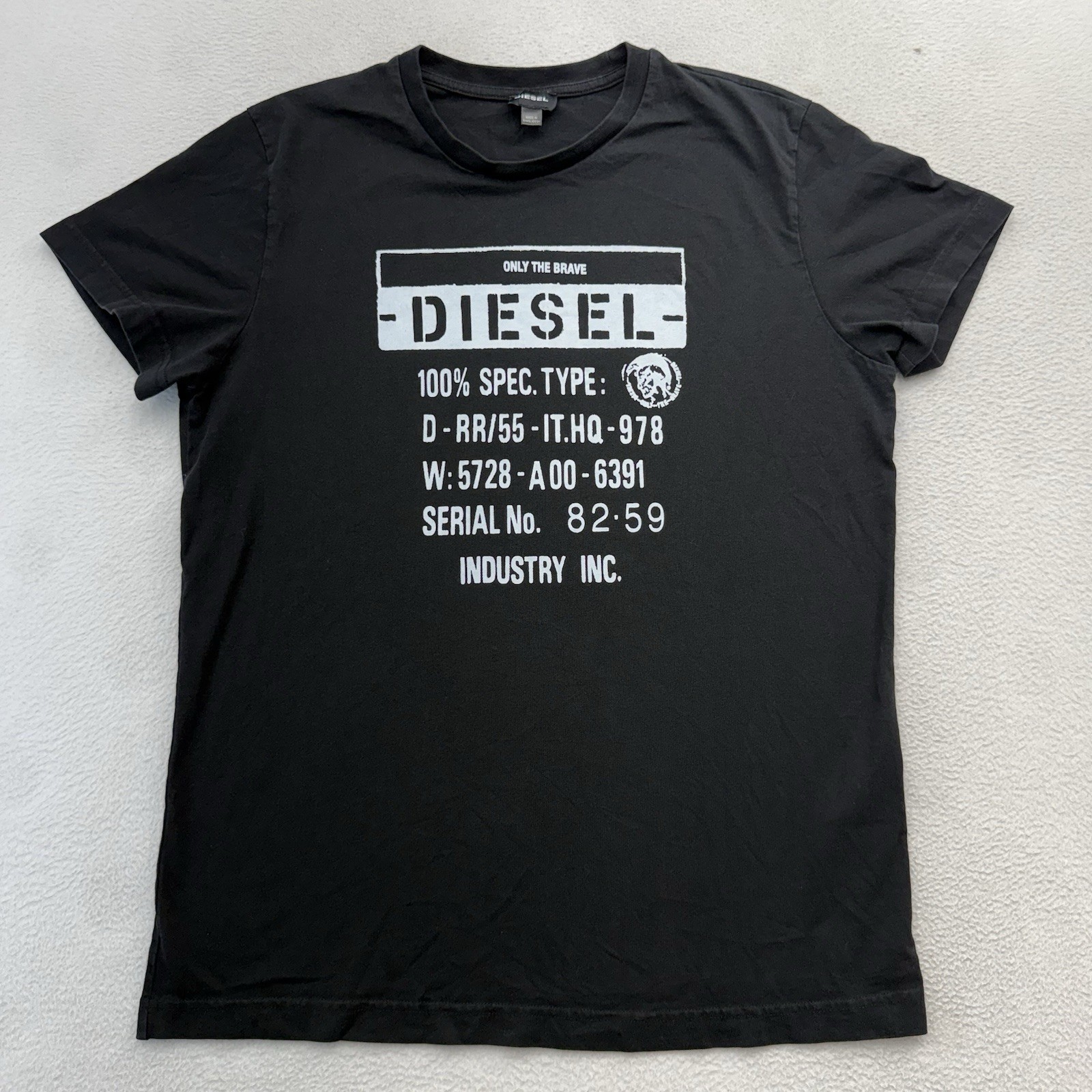 Diesel T-Diego-S1 Maglietta Tee Black Crew Neck Short Sleeve Men's T-shirt M/L