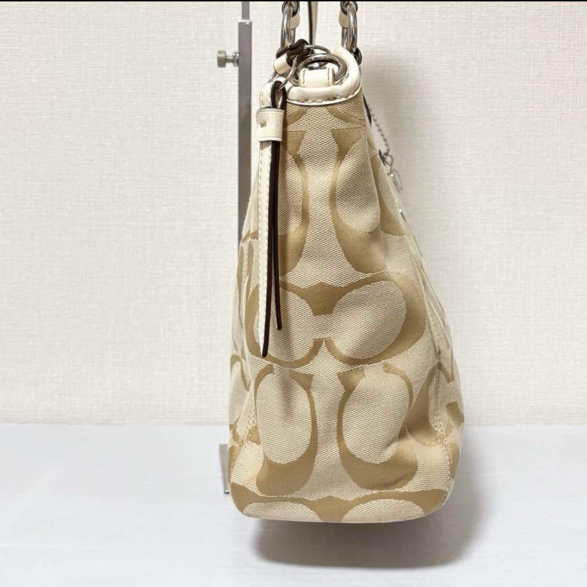 COACH Tote Bag F19203 Beige Signature 2WAY 0592999A 11a thumbnail 3