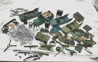 1960's Battleground & WW II Marx Playset Accessories Weapons & Vehicles Nice Lot