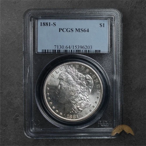 1881-S Morgan Silver Dollar $1 - PCGS MS64 - San Fransisco