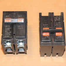 One  Bryant Westinghouse BR260 2 Pole 60 Amp Circuit Breaker Orange Handle