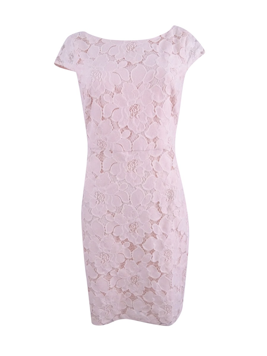 tommy hilfiger pink lace dress Tommy Hilfiger Women's Cap-Sleeve Lace Dress