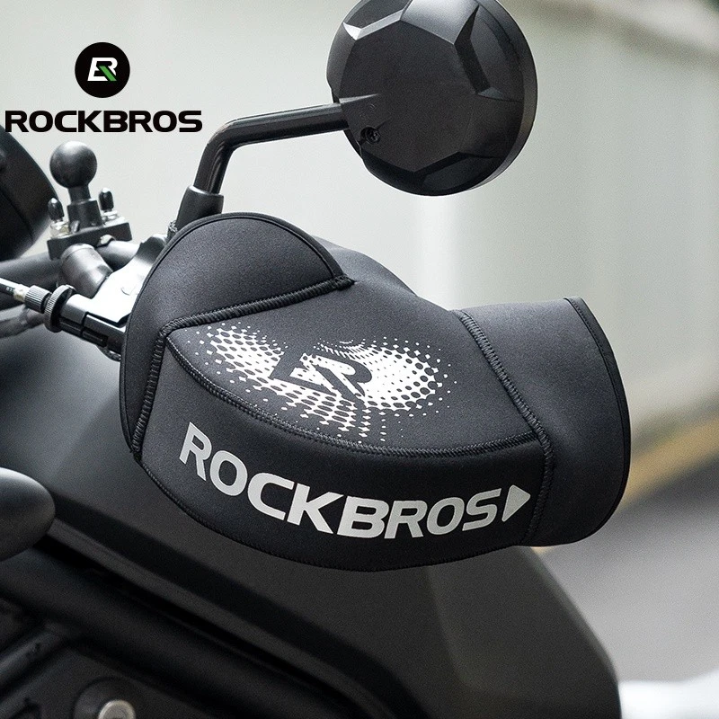 ROCKBROS Motorcycle Handlebar Gloves for Cold Weather Waterproof Riding Mittens