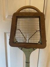 Grays Of Cambridge Tennis Racket Vintage Wooden Silver Gray Handmade with Press