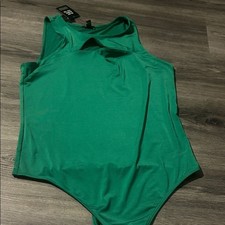 Express Green Sleeveless Bodysuit