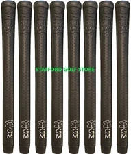 The Grip Master Kidd Leather Golf Swing Grips Midsize .60" Round Black Set of 8