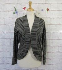 PRANA Paradiso Cocoon Gray Stripe Open Front Cardigan Sweater Size S 79
