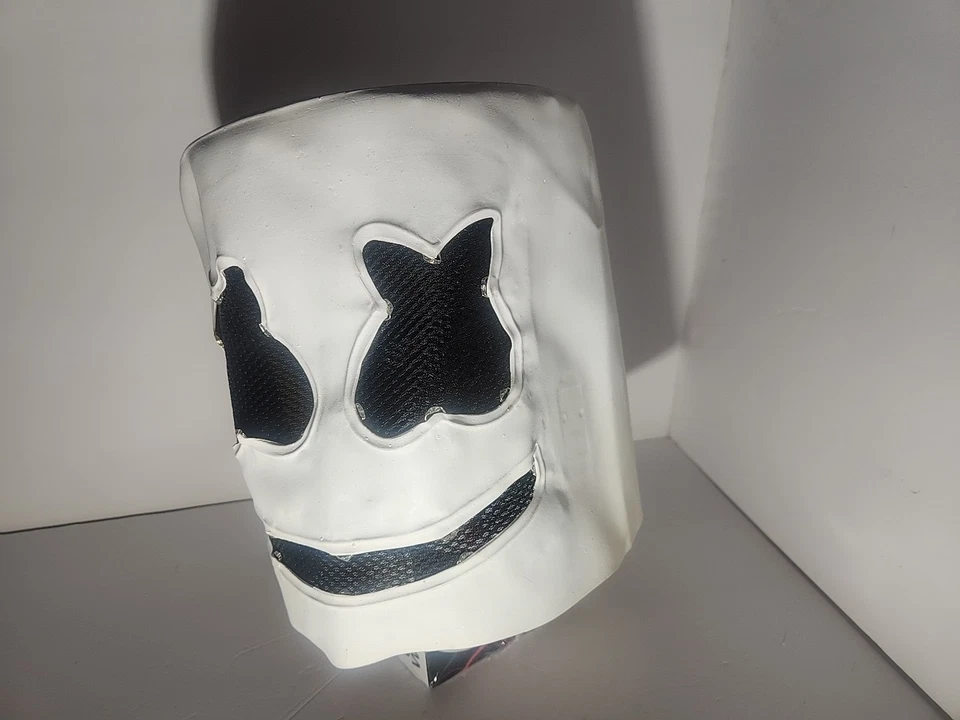 Marshmello Light-up Fortnite Rubber Halloween Mask SHIP FAST!! - Image 4 of 4