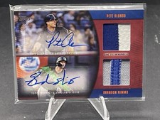 BRANDON NIMMO/PETE ALONSO 2025 TOPPS MAJOR LEAGUE MATERIAL DUAL AUTO RED, SN 2/5
