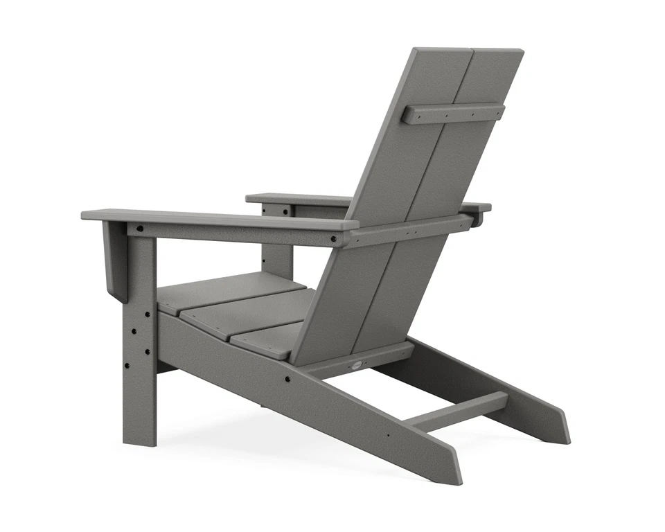 Silla Adirondack moderna contemporánea de gran tamaño en verde Foto 2 de 2