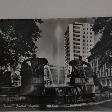 Torino Fontana Angelica cartolina d'epoca viaggiata per Milano con francobollo