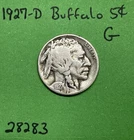 1927-D Buffalo 🦬 Indian Head Nickel 5c Good US Coin