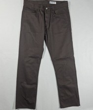 Gustin Classic Twill Five Pocket Oak Brown Button Fly Jeans 35 Made In USA