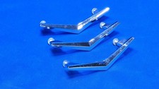 Vintage Chrome Cabinet Drawer Handles Pulls Kitchen Furniture Lot 3 Chevron MCM