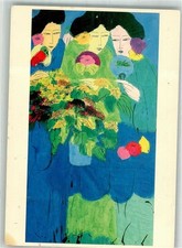 38170755 - sign. Ting Walasse Frauen Blumen Tiere Expressionismus
