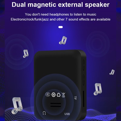 MP3 Player 1.77in TFT Color Screen Multifunction BT 5.0 HiFi Music Player Fo Hot