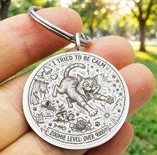 Cat Kitty Pet Animal Kitty Hot Funny Stainless Keychain Art Joke Family Sweet