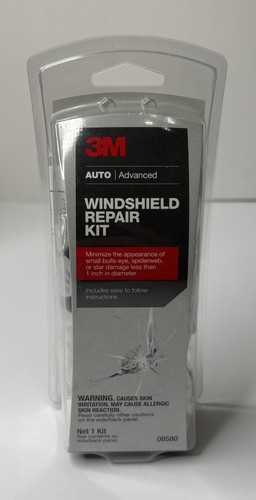 3M Windshield Repair Kit 08580; New! Bullseye, Spiderweb, Star Repairs ...