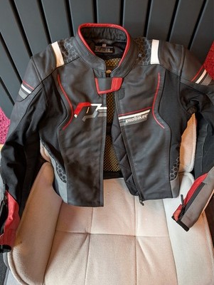 Kombi Motorradjacke probiker schwarz/rot/weiß Damen Gr. 17/36