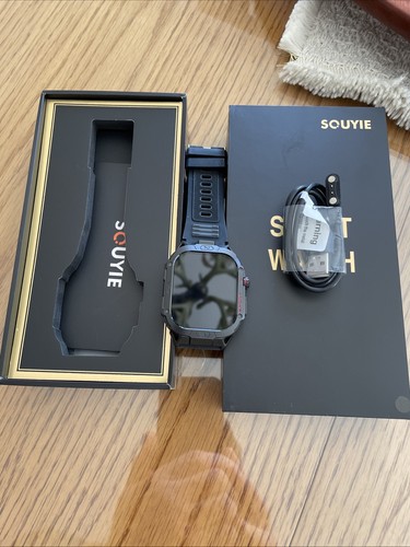 Souyie Militärqualität Uhr für Männer Annehmen/Anrufen, KI-Stimme für SMS 2.02