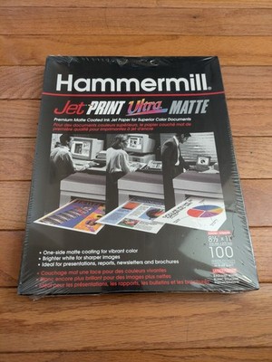 new/sealed 100-Sheet Hammermill JetPrint Matte 8.5x11 Inkjet Paper for Color