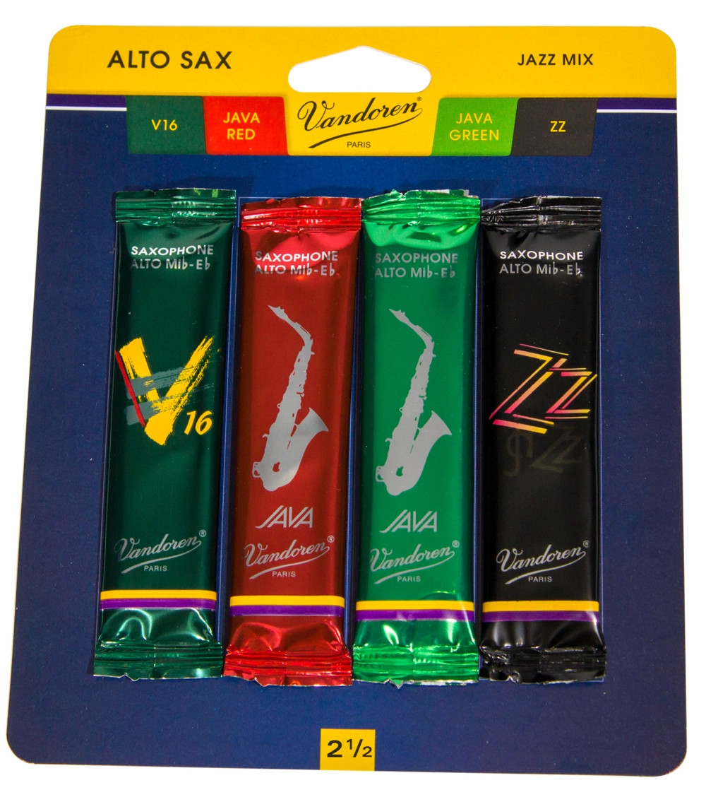 Vandoren Alto Saxophone Jazz Reed Sample Pack Strength - 2.5