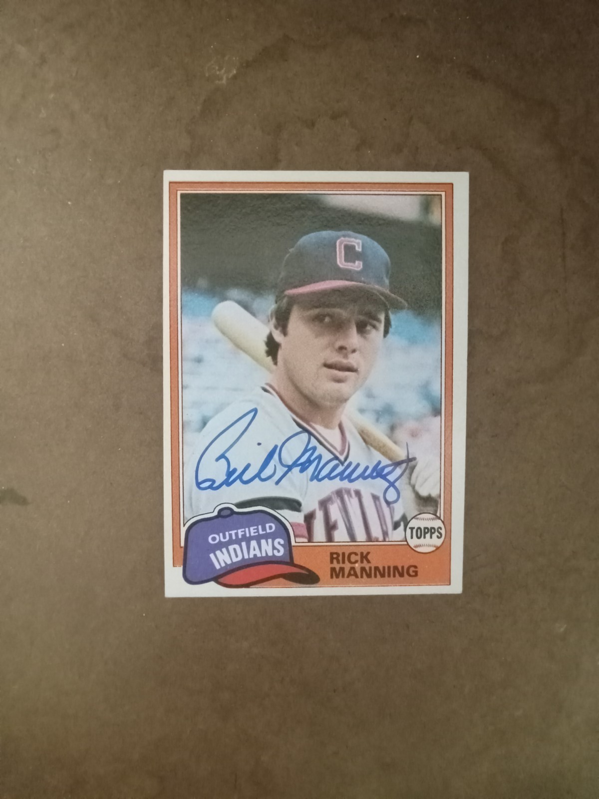 Rick Manning Cleveland Indians AUTO Signed 1981 Topps Niagara Falls New York