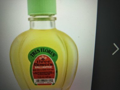 Tres Flores Three Flowers Brilliantine Liquid Hair Oil - 4 Oz