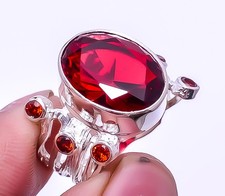 Garnet  Garnet Gemstone 925 Sterling Silver Handmade Ring s.8 R7878-4