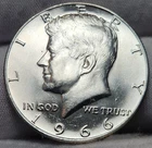 BU Choice Uncirculated 1966 Kennedy Half Dollar, 40% Silver, JFK-66D