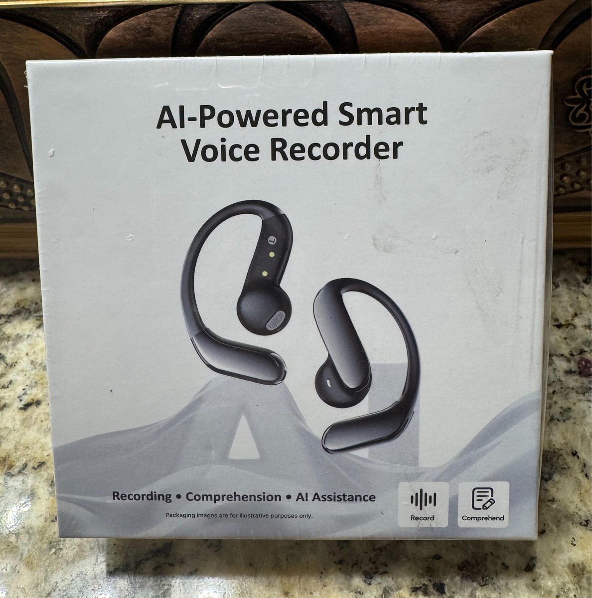 AI Smart Voice Recorder Wireless Earhook Headphones Bluetooth IPX4