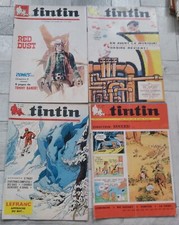 Lot 4 Revues Magazines Hebdomadaire Tintin n°1137,1138,1141,1143, 22e année 1970