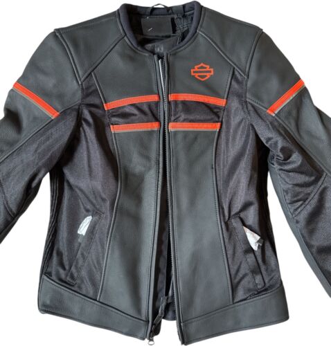 Chaqueta Harley Davidson para mujer H-D Brawler cuero de vaca genuino talla pequeña nueva con etiquetas - Imagen 14 de 20
