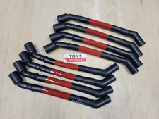 Ton's 10mm Sleeved Hi Temp Spark Plug Wire Set Chevy LS Round / Square coil RED