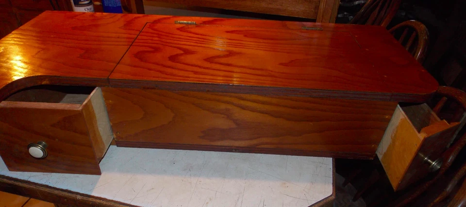 松木墙桌带镜像/悬挂桌/墙面梳妆台 — 第 4/4 张图片