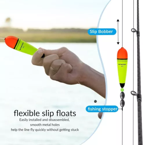 THKFISH 4 Stück Slip Angeln Bobber Schwimmer EVA-Slider-Bobbers Slipkorken für Meer - Bild 4 von 11