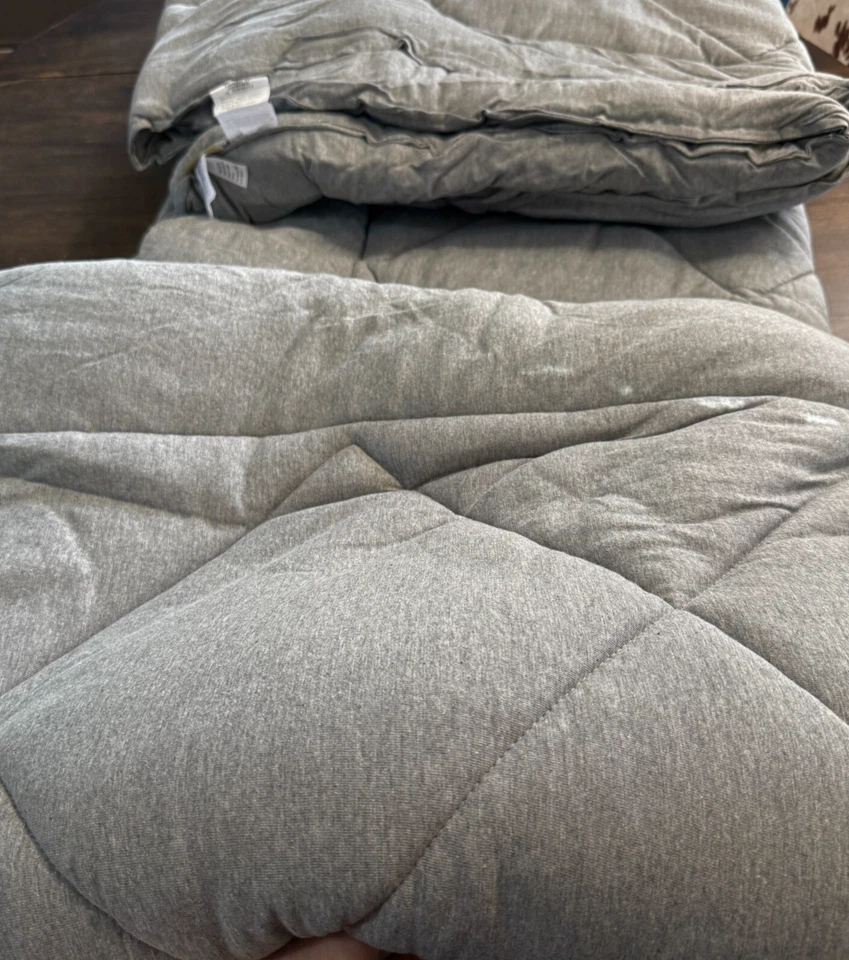 EDREDÓN DE CAMISETA FAVORITO PARA ADOLESCENTES DE GRANERO DE CERÁMICA, KING/CAL KING ~ GRIS JASPEADO Foto 4 de 4