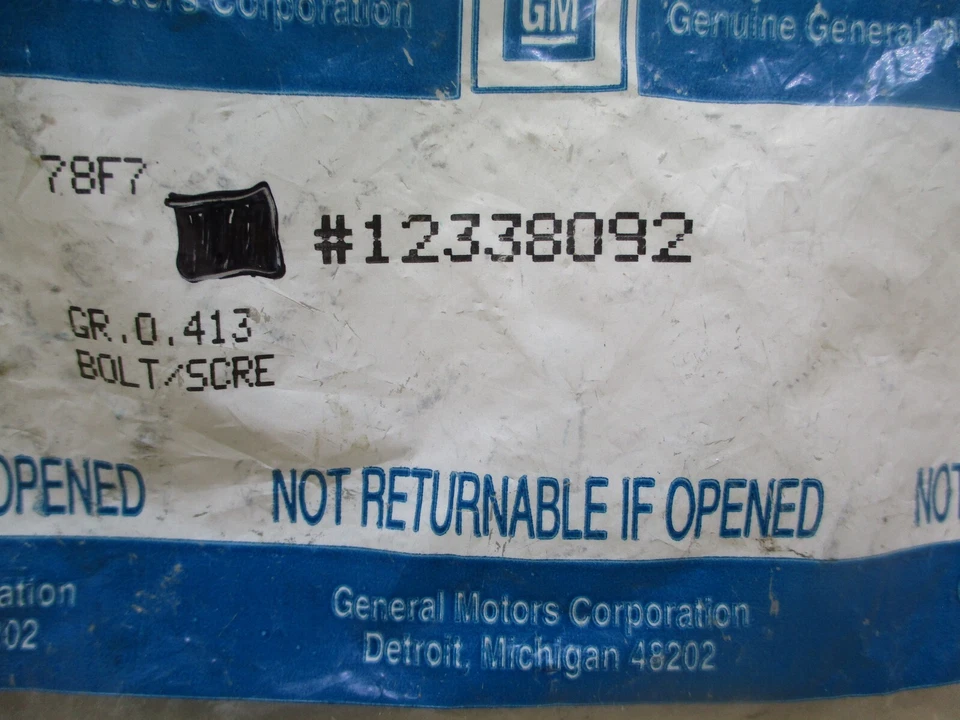Genuine GM 12338092 Valve Cover Bolt and Washer - Image 2 of 2
