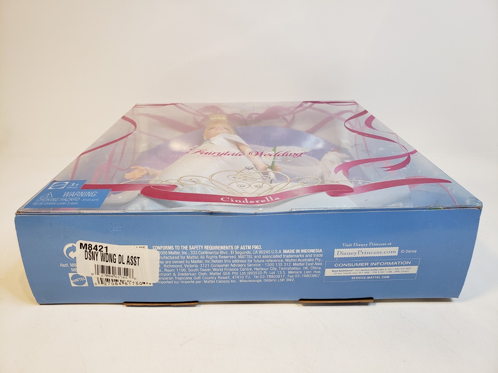 DISNEY FAIRYTALE WEDDING CINDERELLA BARBIE DOLL 2008 MATTEL M8422 NRFB