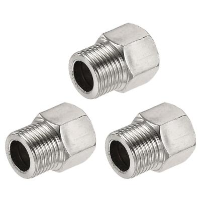 3er Edelstahl Sechskant Rohr Fitting G3/4 Buchse auf G1/2 Außengewinde Adapter