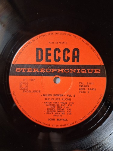 John MAYALL "The Blues Alone" - LP 33t France 1970 - Imagen 3 de 4