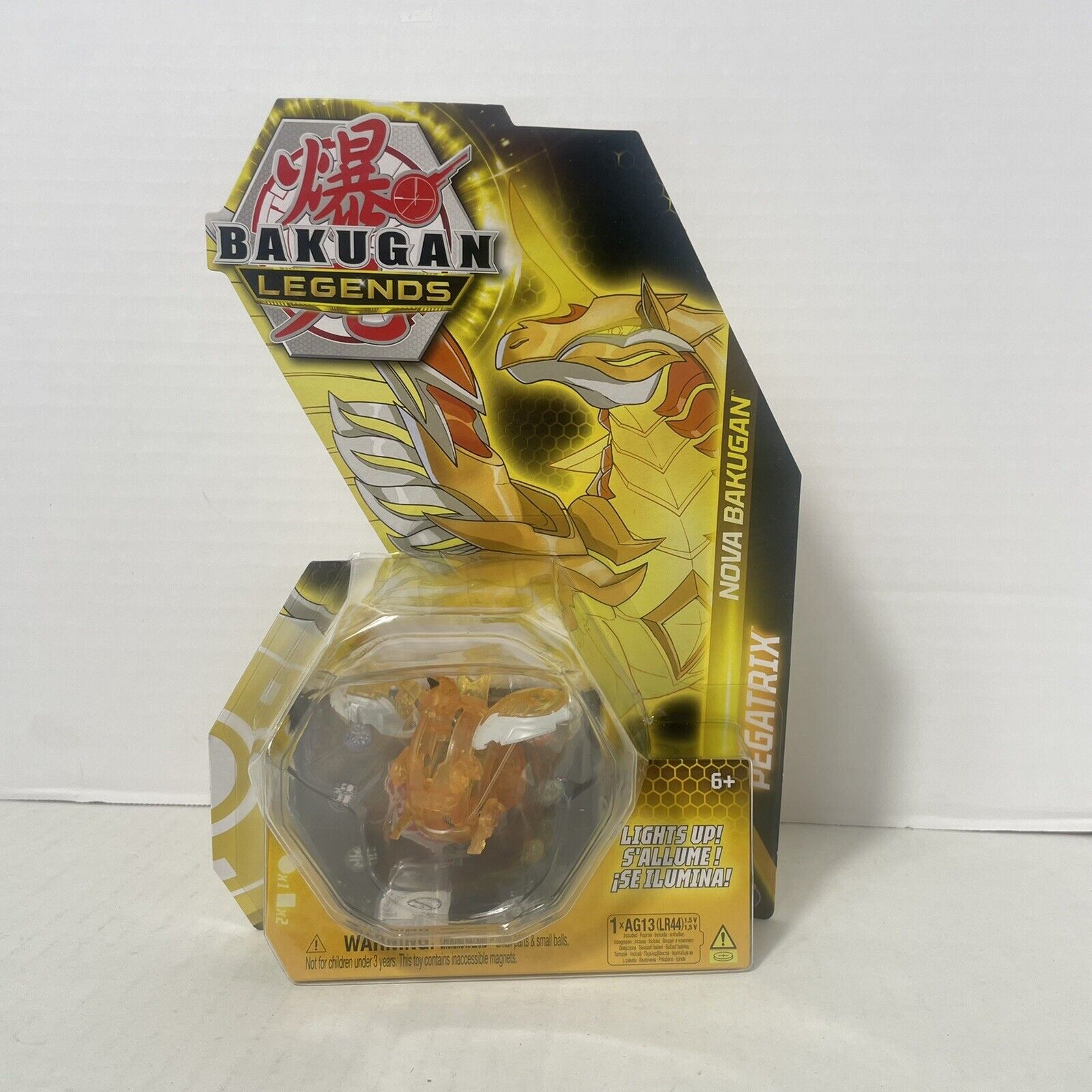 Bakugan Legends Aurelos Nova Pegatrix Gold Light Up Figure - Brand New  HTF