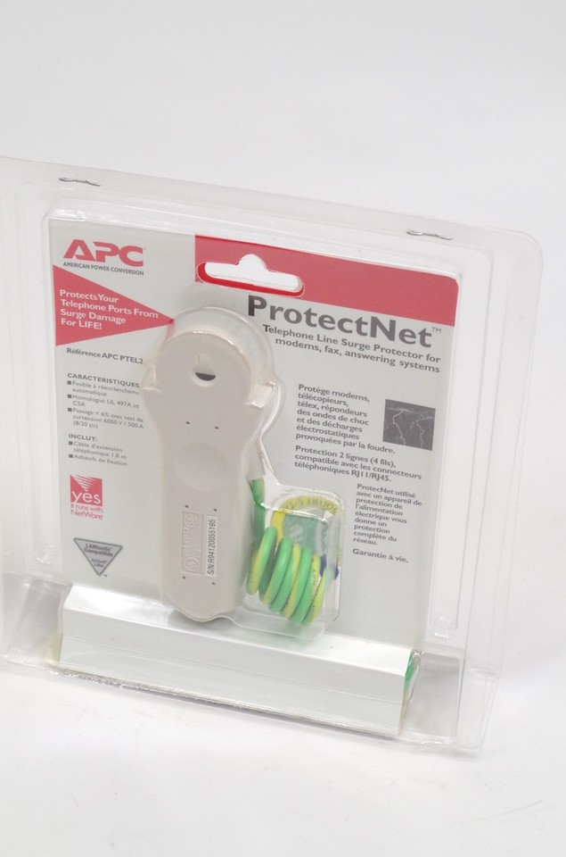 APC ProtectNet Standalone Surge Protector Analog/DSL Phone Lines ...