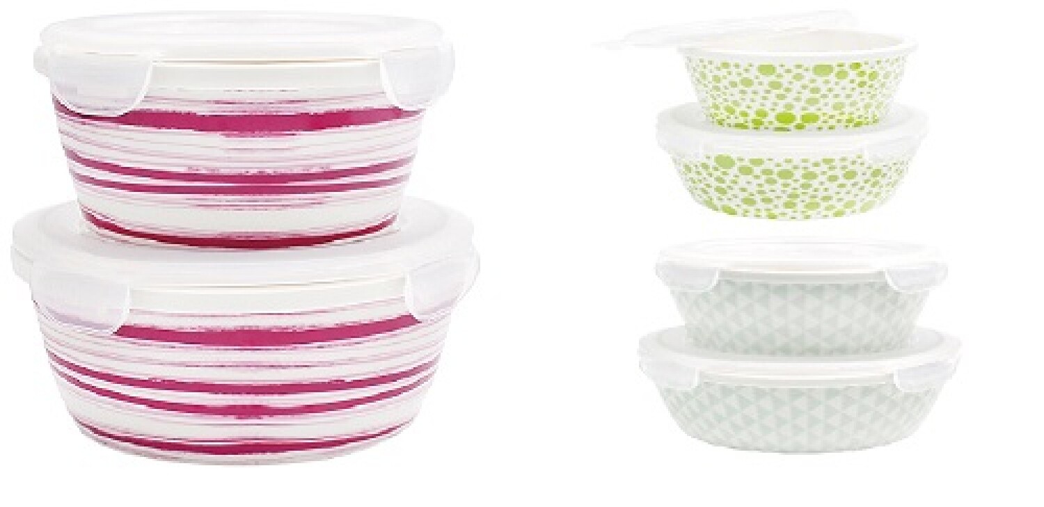 Mäser Geschirr 2-teilig Schüssel-Set Clip-Deckel vorratsdosen Box Aufbewahrung