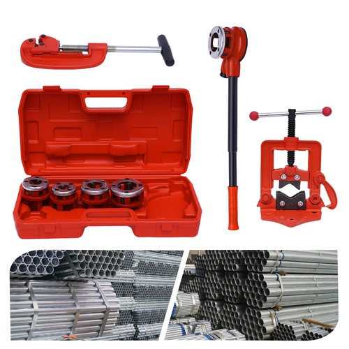 Pipe Threader Ratchet Typeand5 Dies Set Pipe Cutter Threading Tool 1/2" Up to 2" - Picture 5 of 18