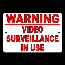 Warning Video Surveillance In Use Sign / Decal  Cctv Security Watched S010 /